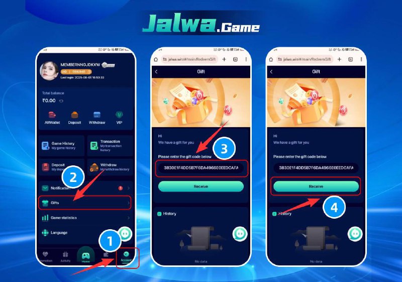 Jalwa game gift code